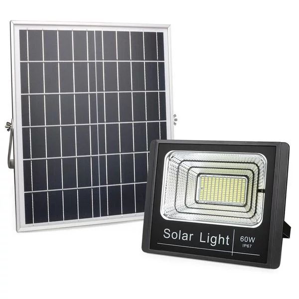 Solar 60W LED Flood Light with Remote Control