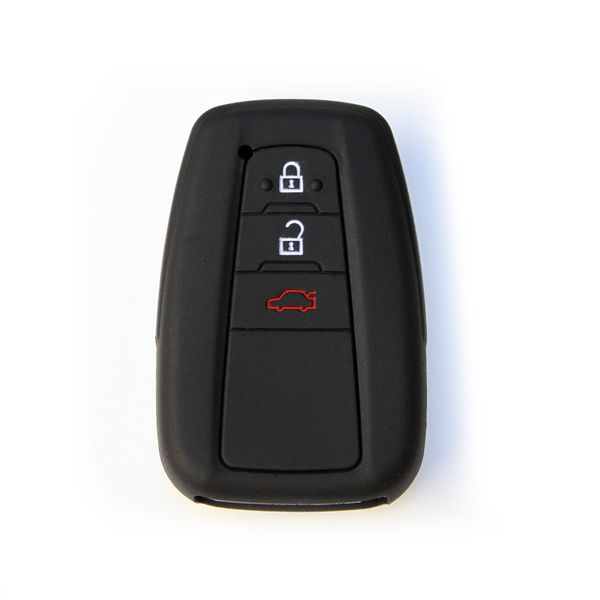 Silicone Car Key Protector - Toyota 3 Button Keyless Entry Type 2 - Black