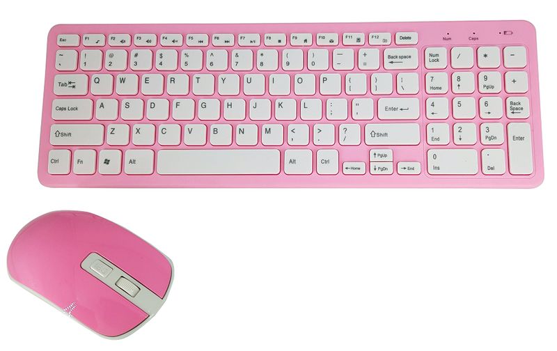 Wireless Keyboard &amp; Mouse GKM520 - Pink