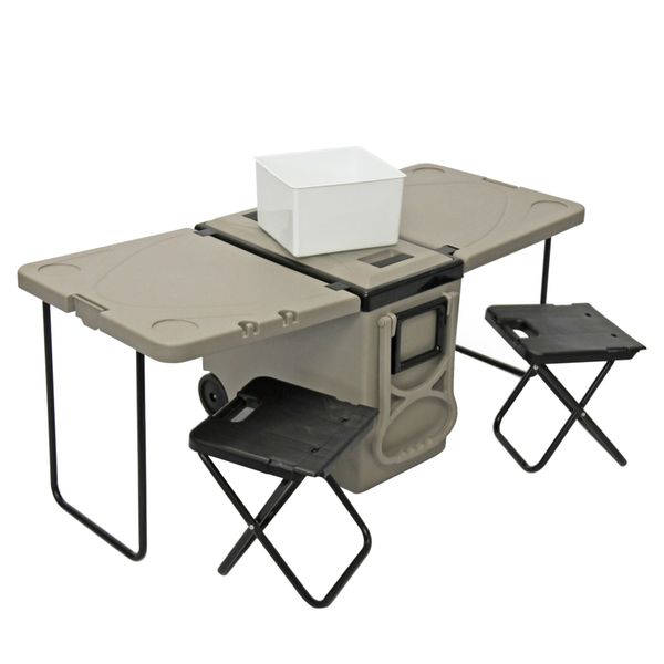 Camping Fold Out Cooler &amp; Chairs