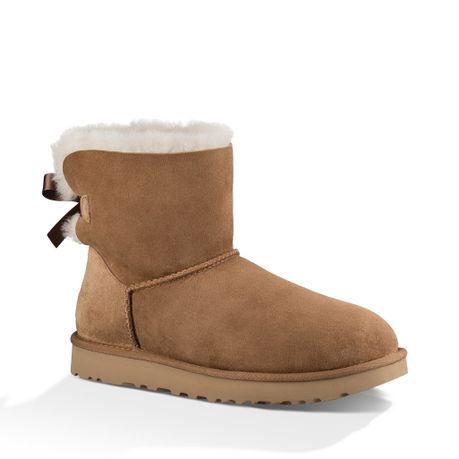 short tan uggs with bows