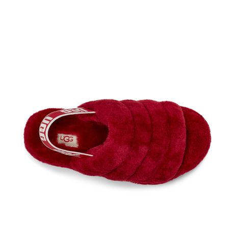 ugg fluff yeah slide red