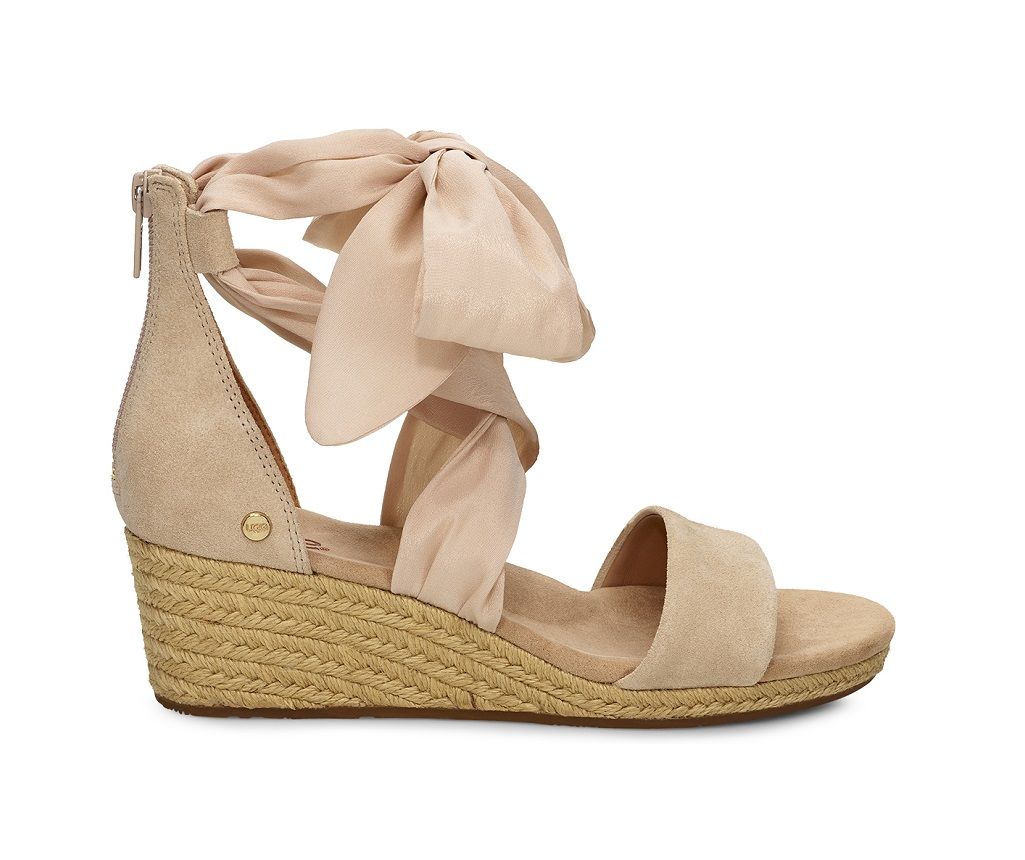 Trina ribbon tie online wedge sandal