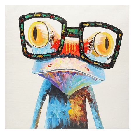 paint by numbers frog with glasses