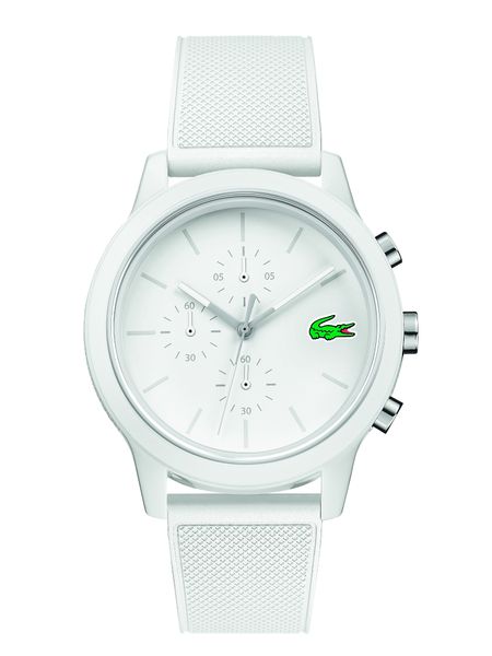 Lacoste Mens 12.12 - White Dial - White Case - White Silicone Strap