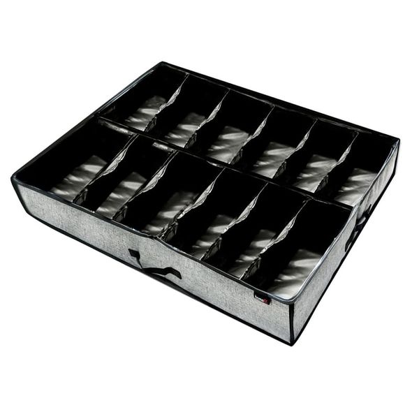 HomeFX Under Bed 12 Pair Shoe Organizer