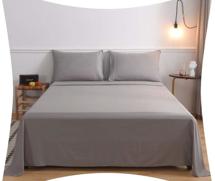 Wonder Towel Luxury Wrinkle Resistant Hotel Sheet Set Queen Grey