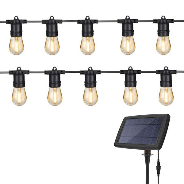 10 Piece Festoon Solar Power String Lights - 10m
