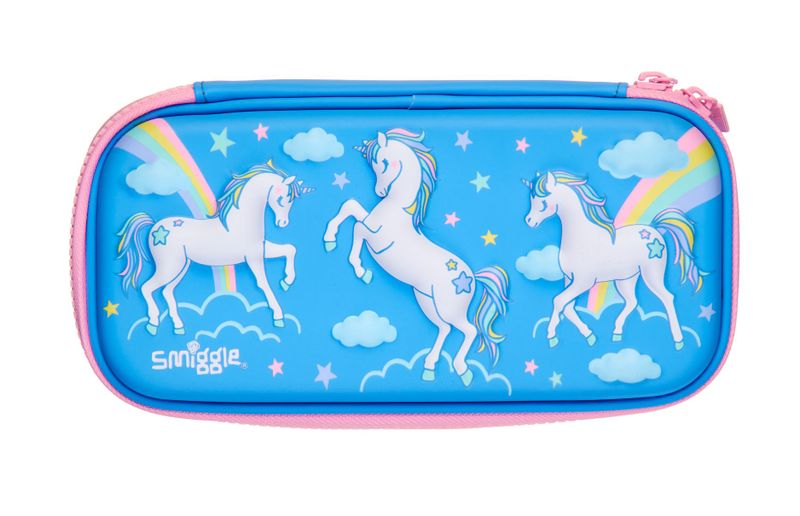 Smiggle Wonderous Hardtop Pencil Case Blue
