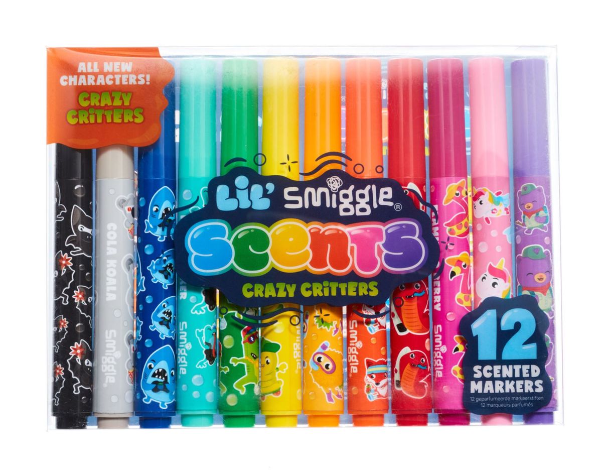 Smiggle Lil' Scent Crazy Critters Scented Marker Pack x 12 Buy Online