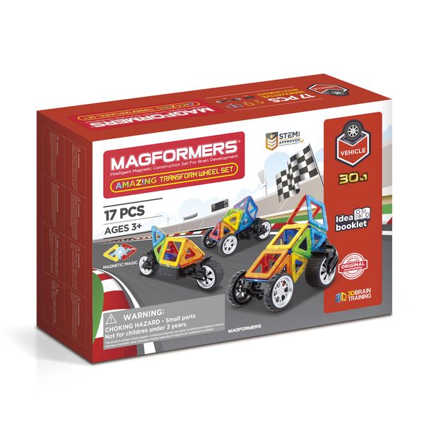 Magfromers Amazing Transform Wheel Set 17 Pcs - Ages 3+ - 707019