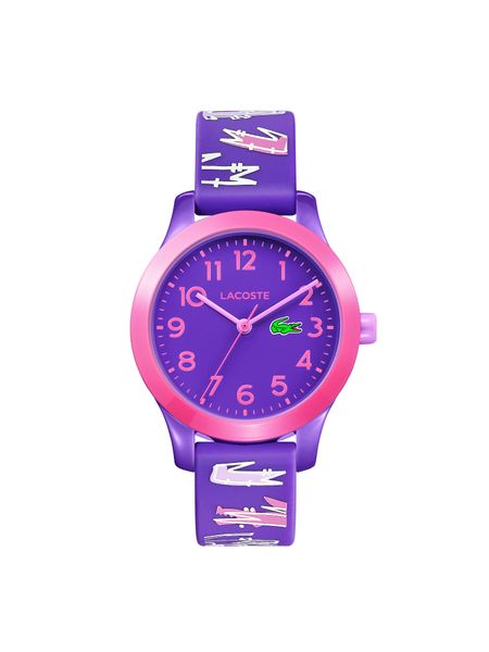 Lacoste Kids 12.12 Purple Dial - Pink Case - Purple Silicone Strap