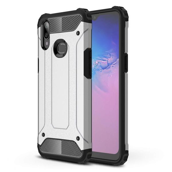Hybrid Shockproof Case for Samsung Galaxy A10s - Silver