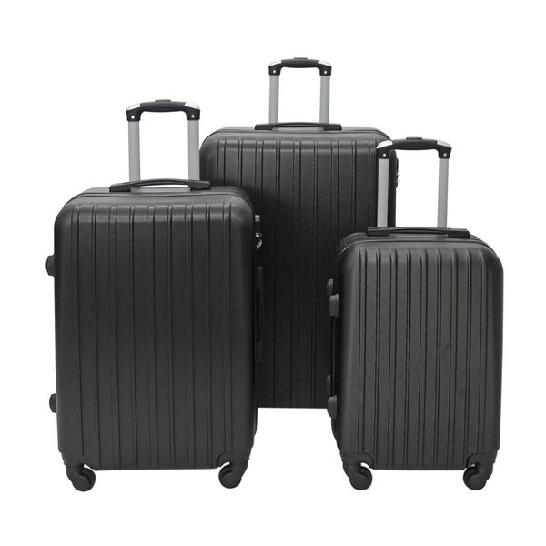 Side Kick Garnet 3pc Luggage Set - Black