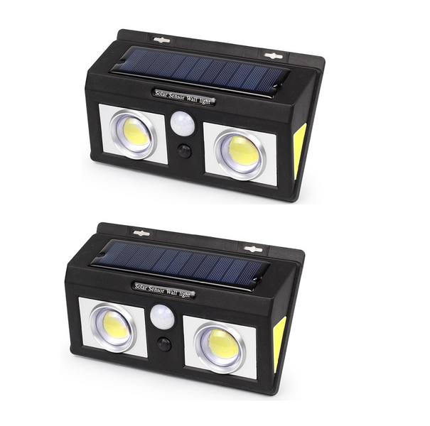 JB Luxx 2 Headlamp Solar Sensor Wall Light - Set of 2