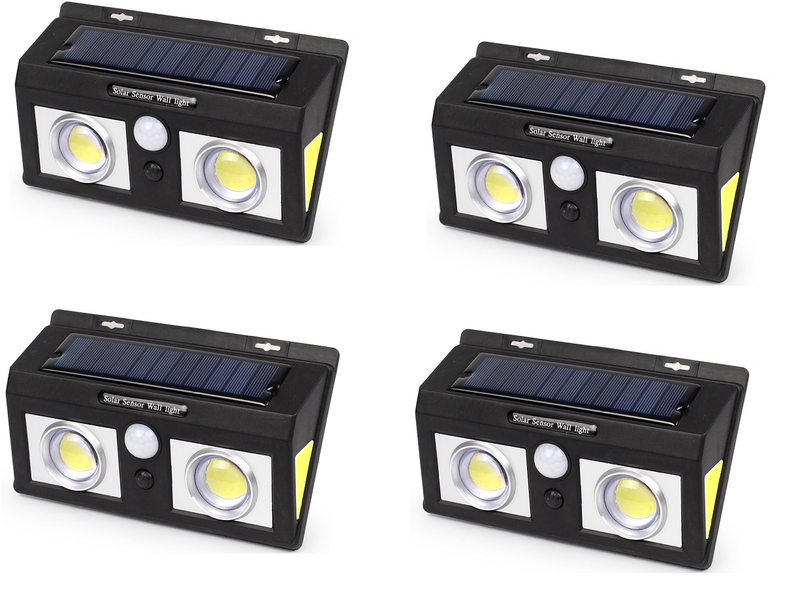 JB Luxx 2 Headlamp Solar Sensor Wall Light - Set of 4