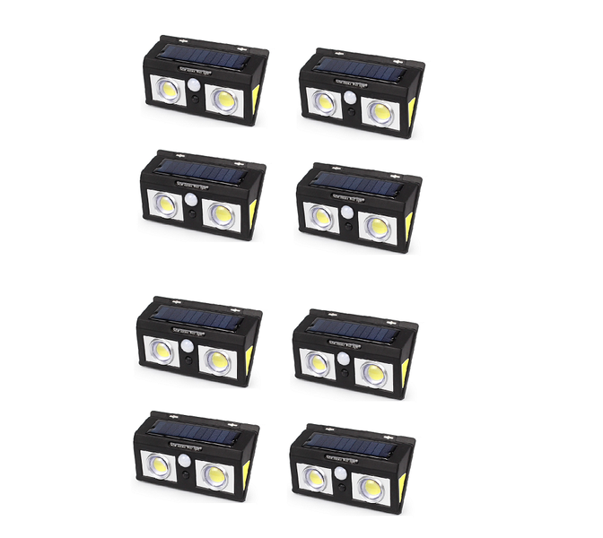 JB Luxx 2 Headlamp Solar Sensor Wall Light - Set of 8