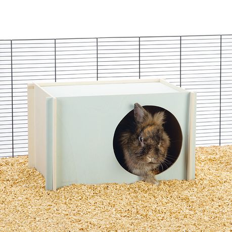 wooden rabbit shelter