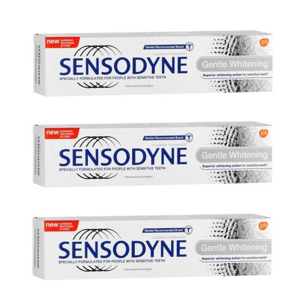 Sensodyne - Toothpaste - Gentle Whitening (3 x 75ml)