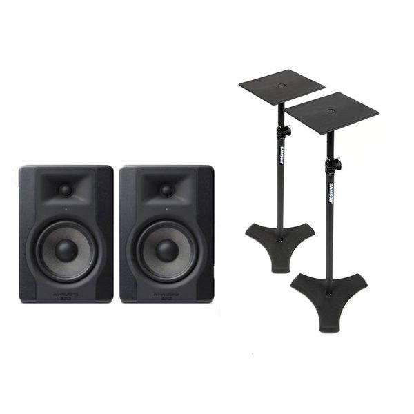 M-Audio BX8 D3 Studio Monitors with Samson MS300 Studio Monitor Stands