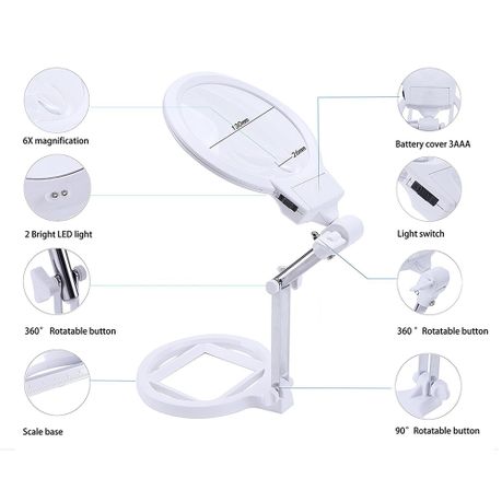 desktop illuminated magnifier