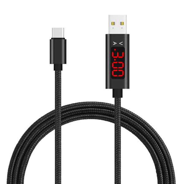 1M Voltage Current LCD Display Micro USB Fast Charging Cable