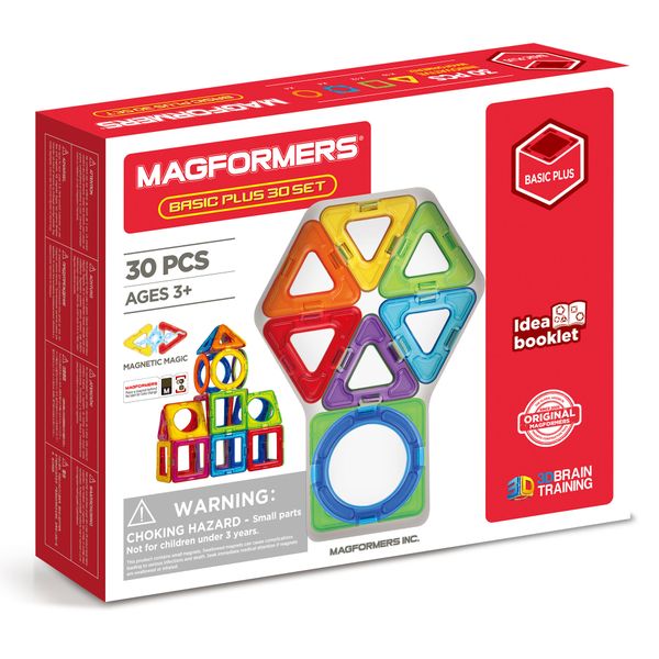 MAGFORMERS Basic Plus Set 30 Piece - Ages 3+ (715015)