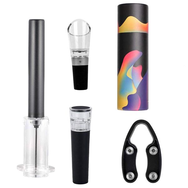 4 in 1 Wine Air Pressure Pump Bottle Opener Set with Gift Box