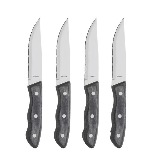Amefa Hercule Steak Knives Wood 4 Piece
