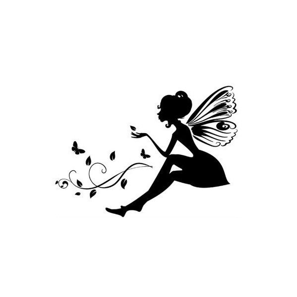 Sticker Art: Wall Sticker Fairy Magic- Black