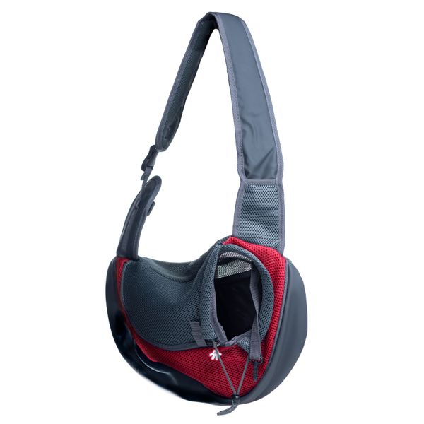Pet Carrier Dog Puppy Comfort Travel Tote Shoulder Bag Side Backpack Red