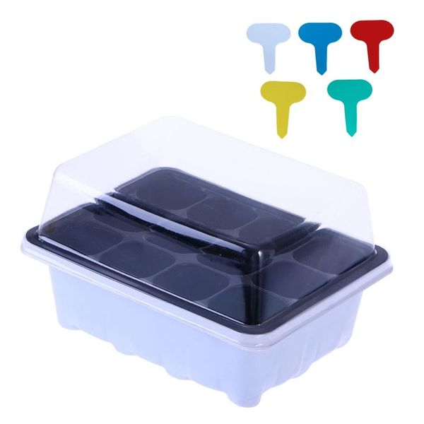 Seedling twelve Trays 4 Set with tags