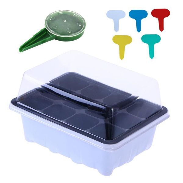 Seedling twelve Trays 4 Set with tags &amp; Seed Dispenser