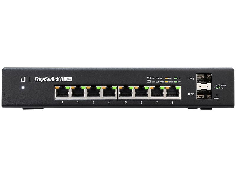 Ubiquiti 8 Port Gigabit + SFP 150W PoE Switch | ES-8-150W