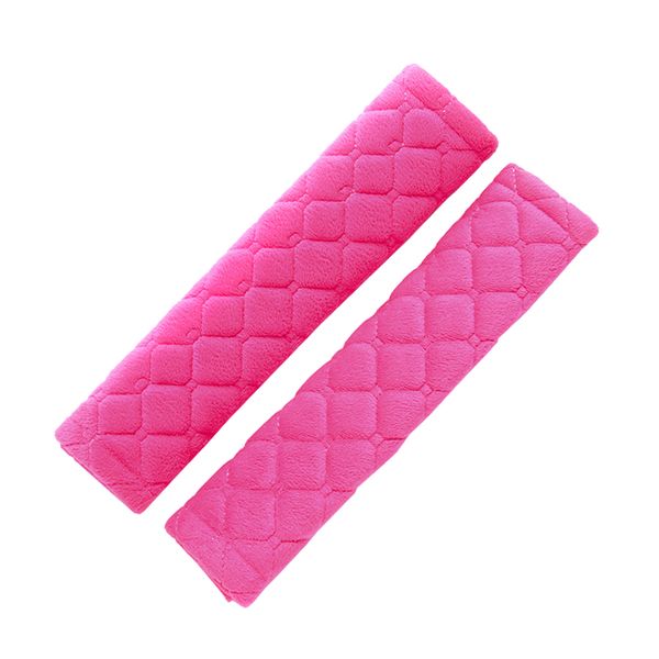 2 Pieces Car Seat Belt Shoulder Guard Set - Rose Red