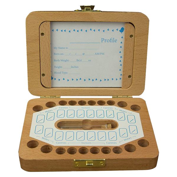 Baby Teeth Keepsake Tooth Box with Memories Photo Frame