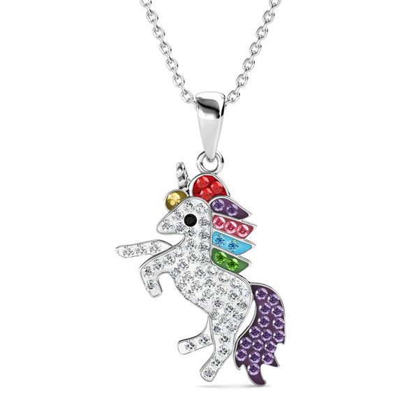Destiny Enchanted Unicorn Necklace with Crystals from Swarovski