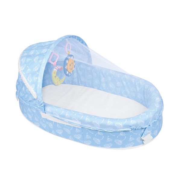 Travel Bassinet Portable Folding Comfortable Baby Cot Bed - White
