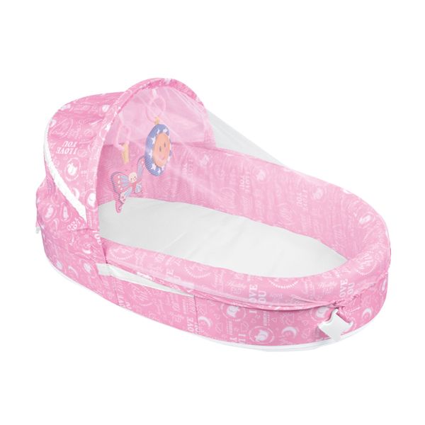 Travel Bassinet Portable Folding Comfortable Baby Cot Bed - White