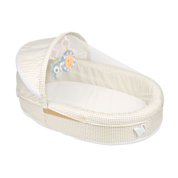 Travel Bassinet Portable Folding Comfortable Baby Cot Bed - White