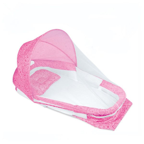 Baby travel foldable bed - Pink