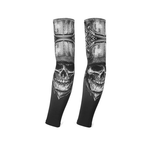 Arm Sleeve Pitch Black Skull