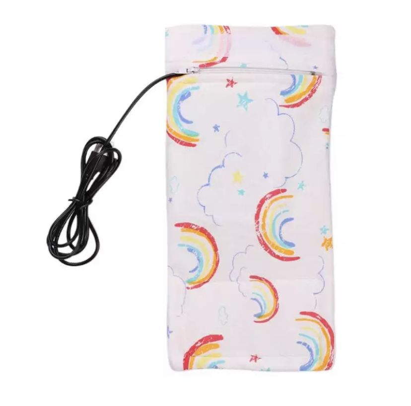 Portable OnTheGo USB Charging Baby Infant Bottle Warmer Rainbow