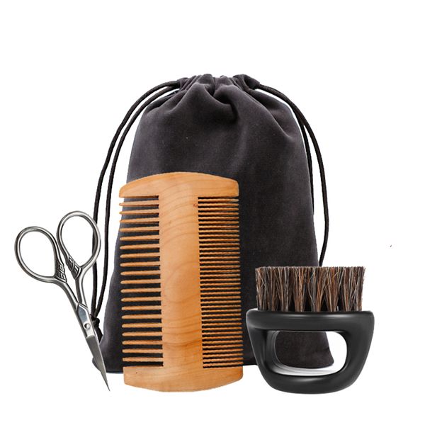 3 Pieces Men's Beard Care Tools Set