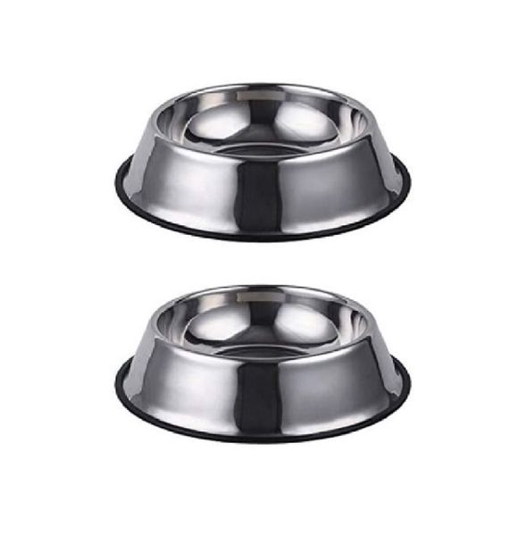 2 Stainless Steel Dog/Cat Feeding Bowls