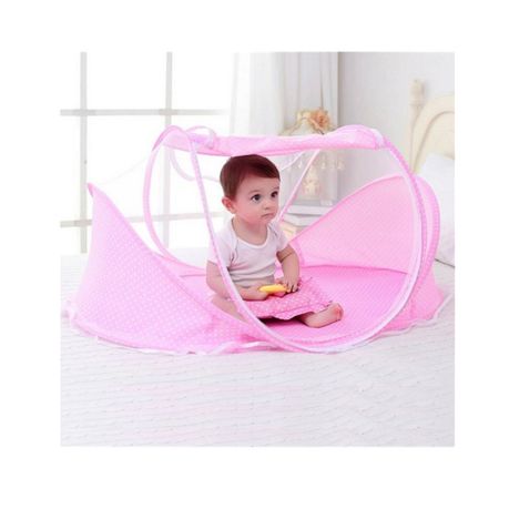 Folding Children Mosquito Nets Baby Bed - Pink | Buy Online in ...