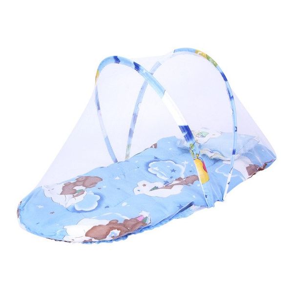 Folding Mosquito Net Bed - Blue