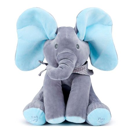 Peek-a-boo Singing Elephant Music Doll Plush Toy Stuffed Animated Kids Bday Gift 