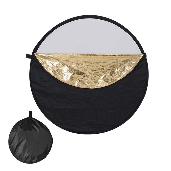 5-in-1 Round Collapsible Disc Photo Reflector/Diffuser Kit - 58cm