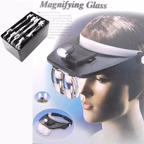 head torch with magnifying glass